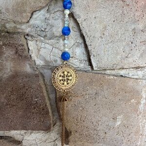 Golden Blues Suncatcher